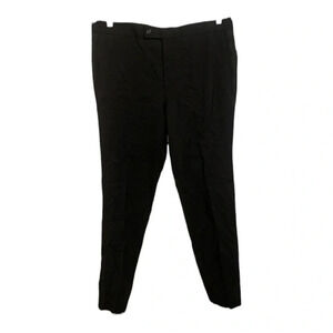 Hugo Boss  Men's Cary Grant Black Trousers Virgin Wool Side Pinstripe 42R